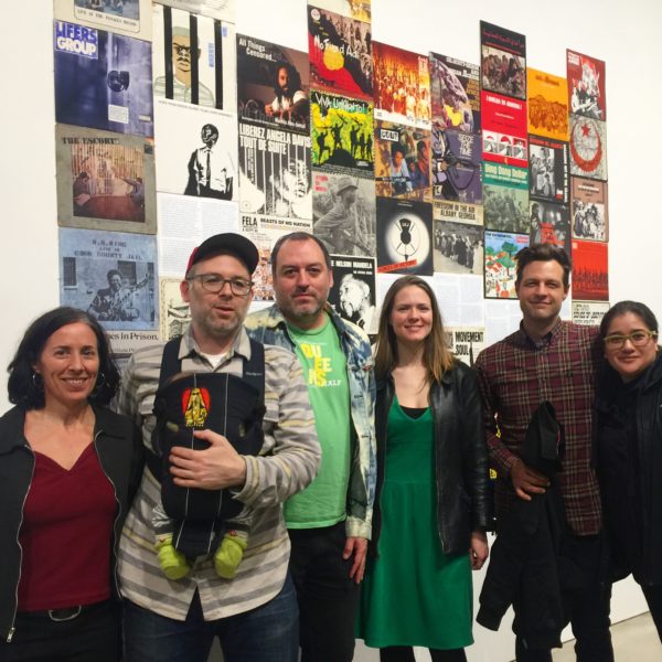 Interference Archive crew during Whisper or Shout exhibition at BRIC House