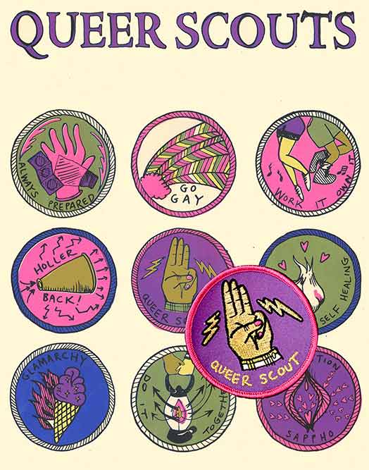 Queer Scouts Poster & Badge Set