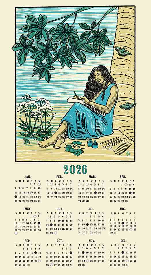 Descansar 2026 one-page Calendar