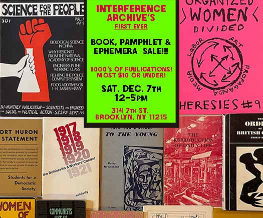 Interference Archive Publications Sale