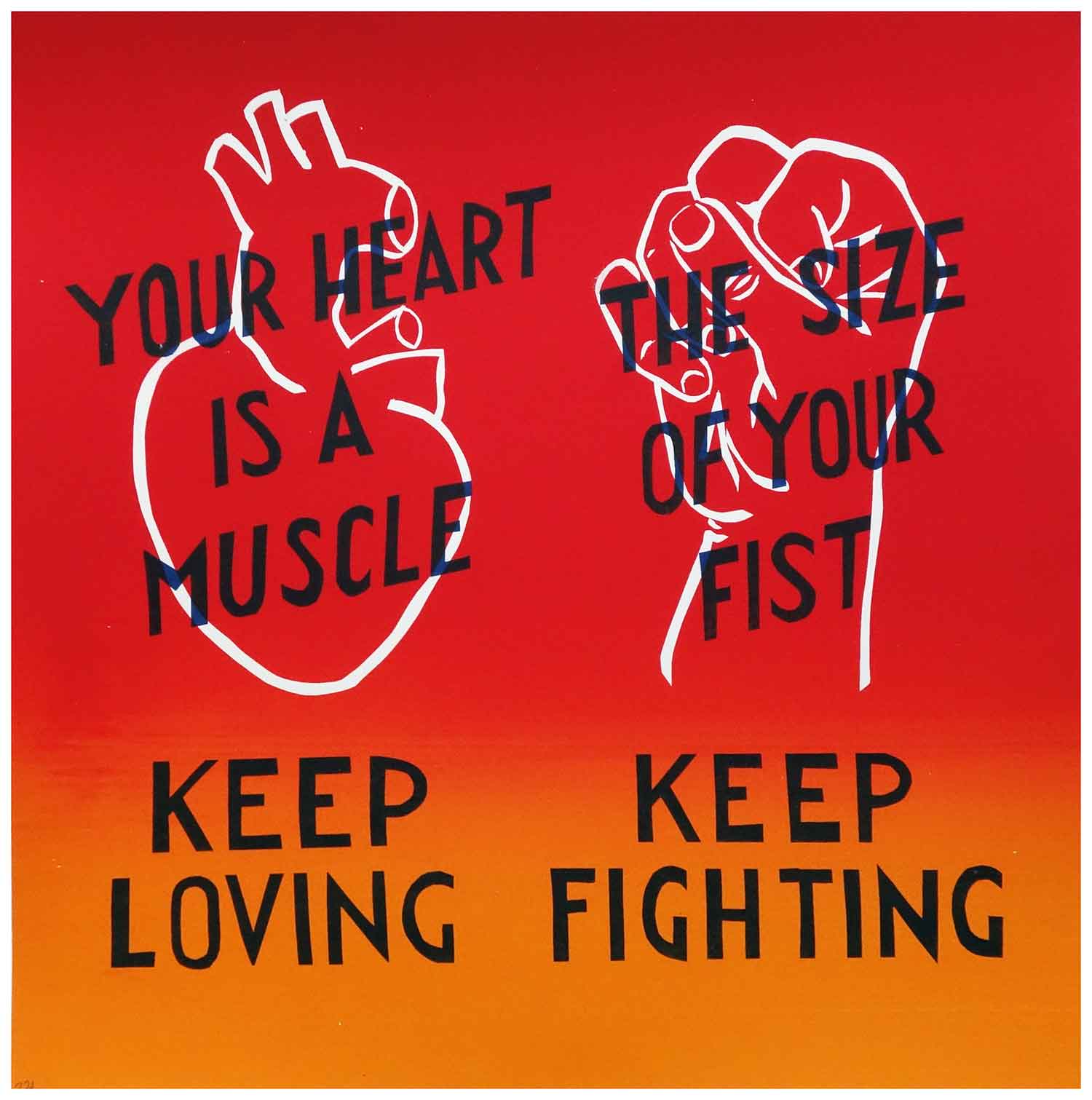 New ⫸ 894 Postcard YOUR HEART Keep Loving Keep Fighting 