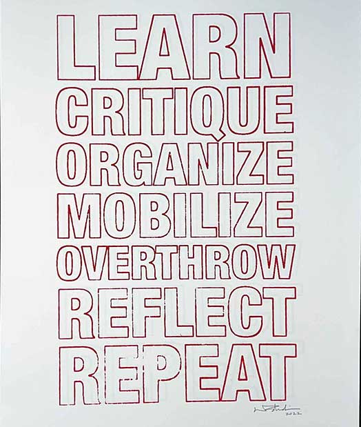 Learn Critique, Organize, Mobilize Coloring Poster