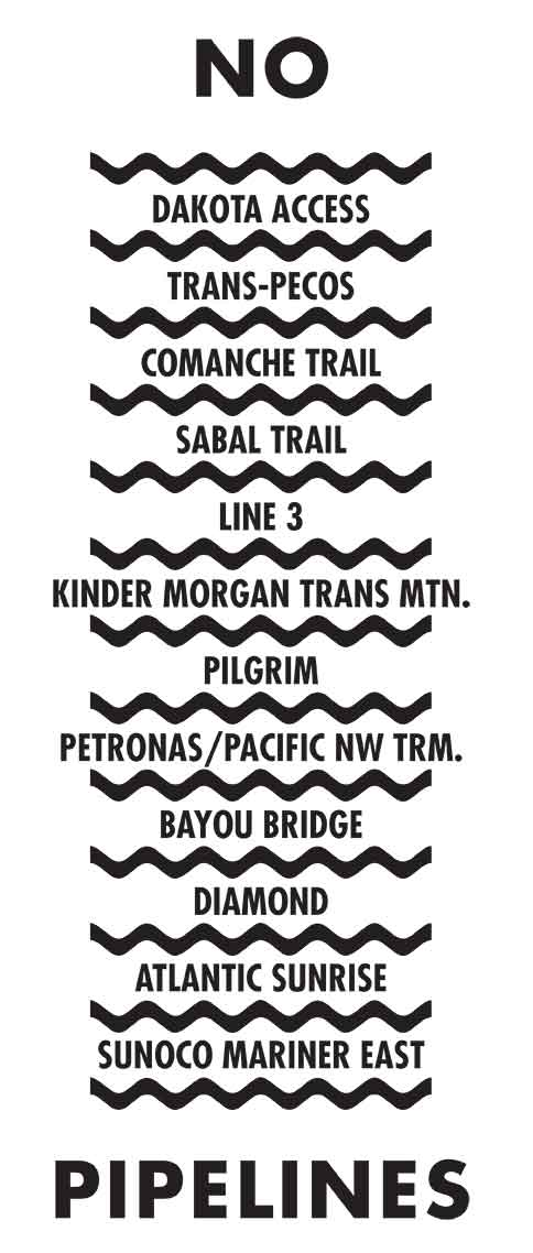 No Pipelines graphic by Helen Peña