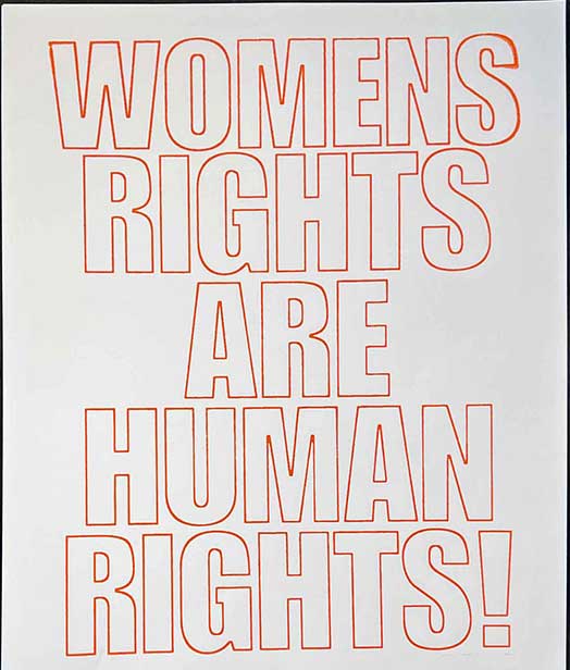 Womens Rights Are Human Rights Coloring Poster