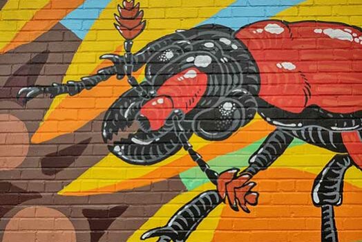 Endangered Species Murals #29: the American Burying Beetle in Tulsa, OK