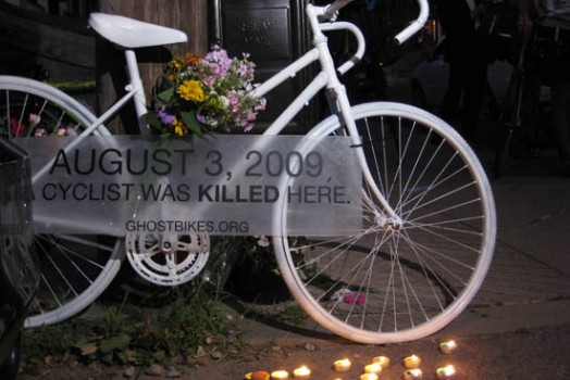 Ghost Bike Memorial in Pittsburgh