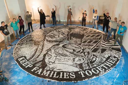 Voces de la Frontera Community Art Build in Milwaukee