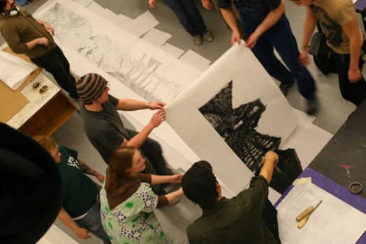 Large Scale Printmaking at Portland State University