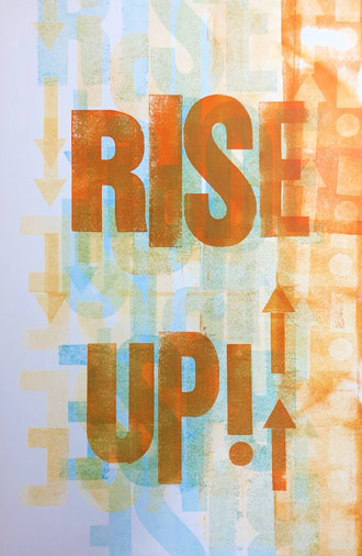 Rise Up letterpress print