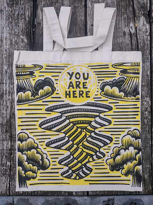 You Are Here totebag